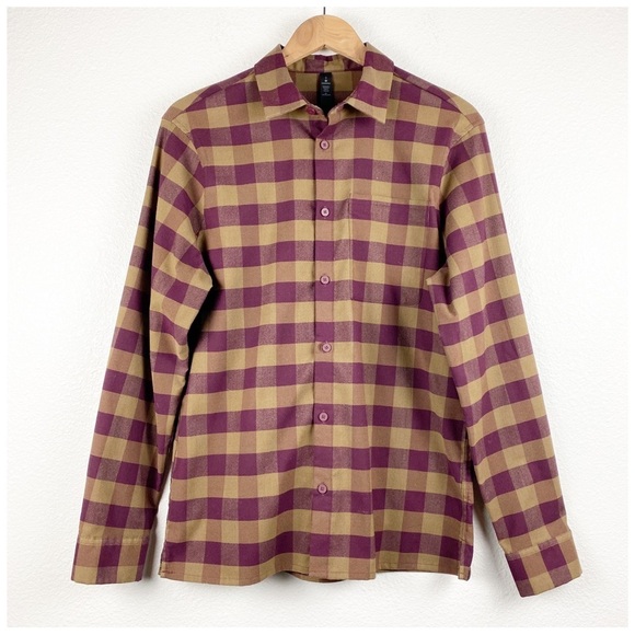 Lululemon Mason’s Peak Flannel in Check Plaid Mini Dark‎ Adobe Frontier - Small - Picture 2 of 8